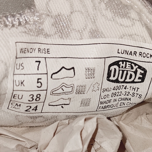 Hey Dude Women’s Wendy Linen - Lunar Rock Light Gray Size 7 - Picture 8 of 8